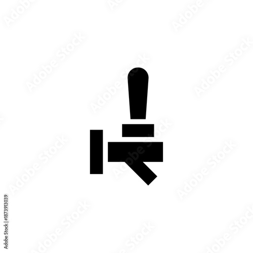 Beer tap icon. Simple vector silhouette illustration on a white background.