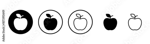 Apple icon logo design. Apple sign and symbols for web design.
