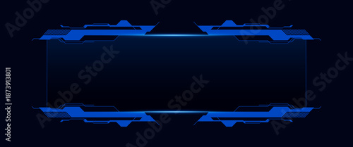 Sci fi futuristic user interface, HUD template frame design, Technology abstract background	
