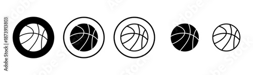 Basketball icon logo design. Basketball ball sign and symbol