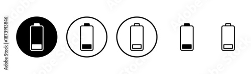 Battery icon logo design. battery Charging sign. battery charge level