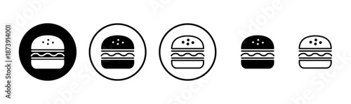 Burger icon logo design. burger sign and symbol. hamburger