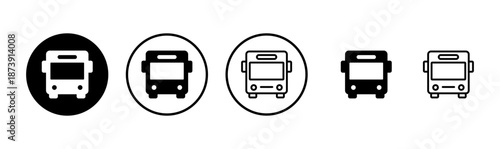 Bus icon logo design. bus sign and symbol