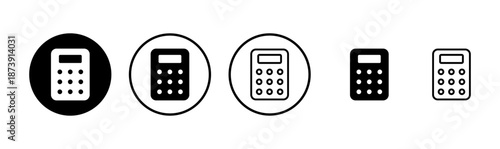 Calculator icon logo design. Accounting calculator sign and symbol.