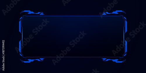 Sci fi futuristic user interface, HUD template frame design, Technology abstract background	
