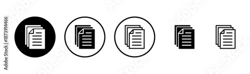 Document icon logo design. Paper sign and symbol. File Icon