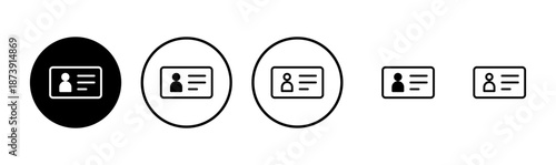 License icon logo design. ID card icon. driver license, staff identification card