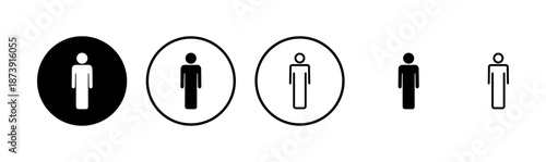 Man icon logo design. male sign and symbol. human symbol