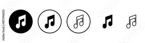 Music icon logo design. note music sign and symbol