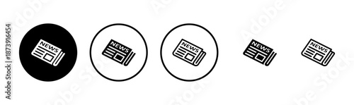 Newspaper icon logo design. news paper sign and symbolign