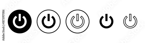 Power icon logo design. Power Switch sign and symbol. Electric power