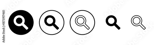 Search icon logo design. search magnifying glass sign and symbol