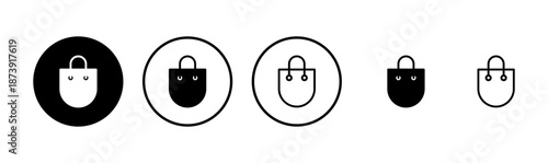 Shopping bag icon logo design. shopping sign and symbol