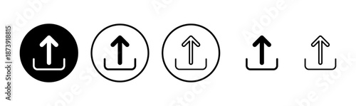 Upload icon logo design. load data sign and symbol