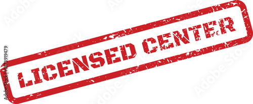 Weathered diagonal stamp indicating a fully licensed center for various activities