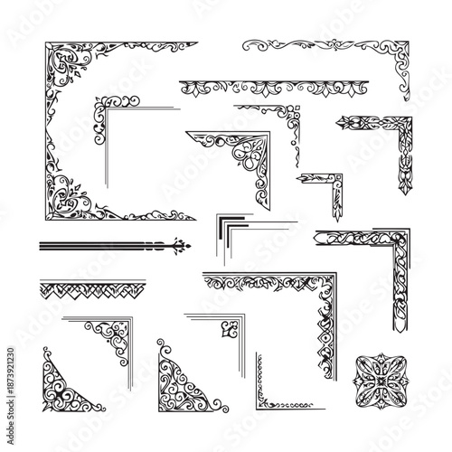 Vintage Grunge Square Frames with Rough Edges Vector Pack