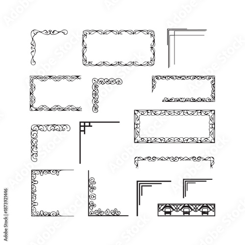 Vintage Grunge Square Frames with Rough Edges Vector Pack