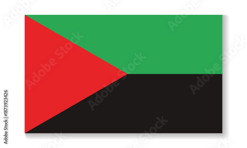 National flag of Martinique in flat style. Vector flat illustration.