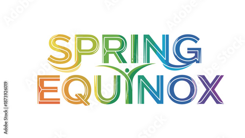 Colorful logo for Spring Equinox celebration and renewal  