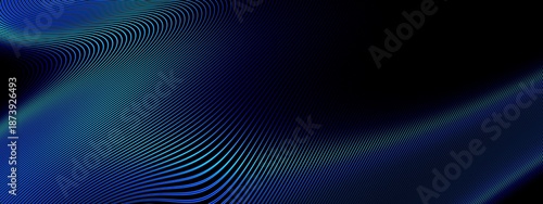 beautiful abstract wave technology black background with blue light digital effect corporate concept
