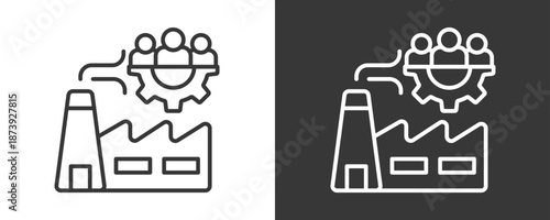Industry Icon Set Vector Collection Isolated In Black And White