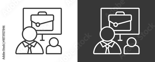 Training Icon Set Vector Collection Isolated In Black And White
