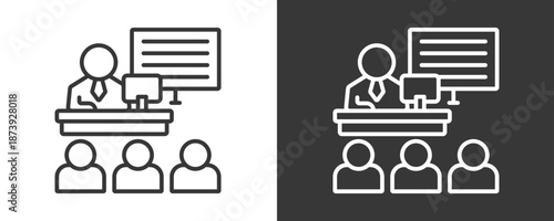 Mentorship Icon Set Vector Collection Isolated In Black And White