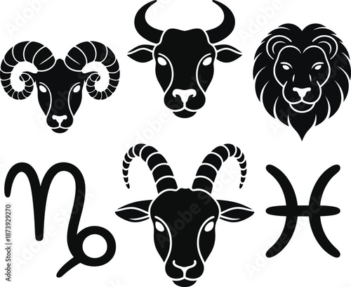 Astrological Signs Silhouettes Collection