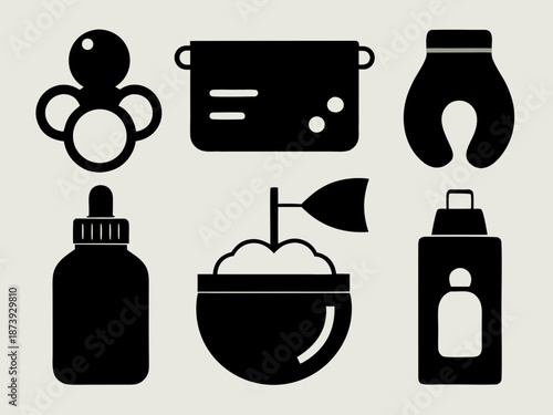 Baby Diapering Essentials with Powder Bottle and Soft Wipes