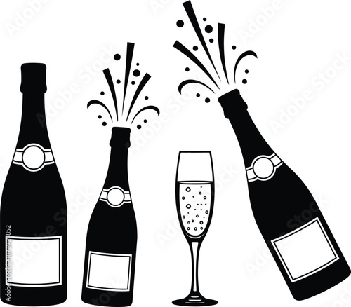 Champagne Celebration Illustration
