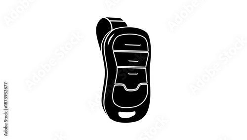 Garage Door Remote Opener ,black isolated silhouette