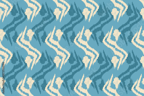 Geometric ethnic vintage texture vector art design. textile fashion pattern line ikat seamless pattern and batik fabric texture asian background wallpaper geometry indian. Ethnic abstract ikat art.