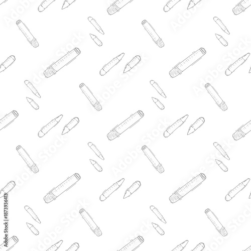 Hand drawn artist tool seamless pattern background