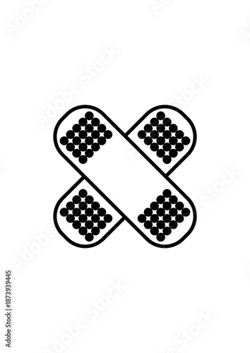 plaster vector icon. first aid vector illustration. wellnes and health design