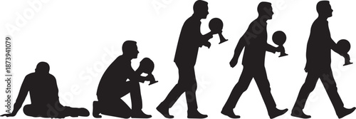 Man Evolving from Sadness to Happiness with Wine Glasses