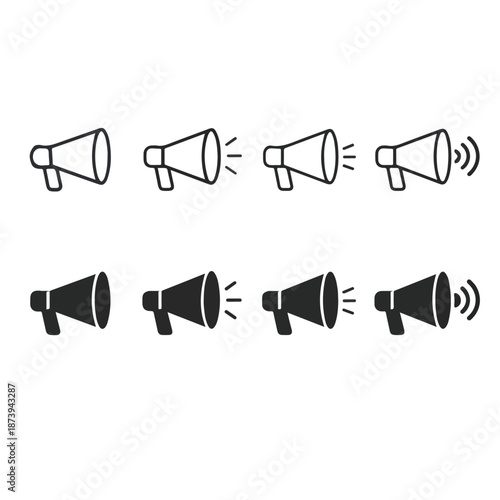 Minimal Megaphone Icons