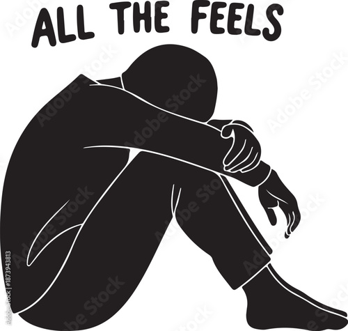 Person Sitting Alone Feeling Sadness and Emotional Pain Deeply