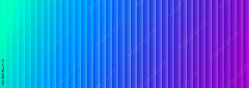 Fototapeta premium Ribbed glass colorful gradient abstract background. Refracted striped creative vector long backdrop for business presentations, web header design