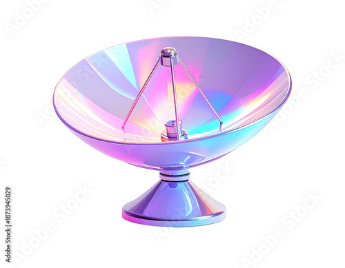 Wallpaper Mural Glossy, iridescent dish points upwards, ready for reception Torontodigital.ca