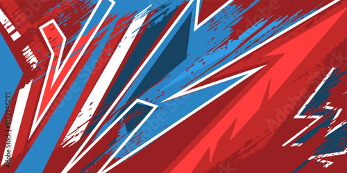 Abstract racing green red design concept. Car decal wrap design.