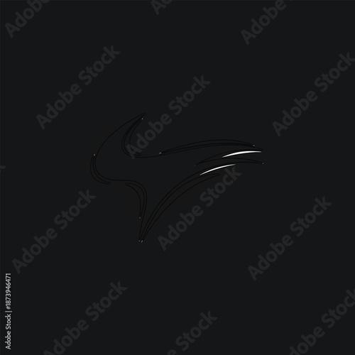 Silhouette of a Puma in the Dark - A Study in Contrast.