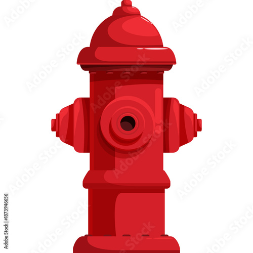 Red Fire Hydrant Illustration