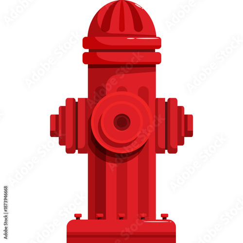Red Fire Hydrant Illustration