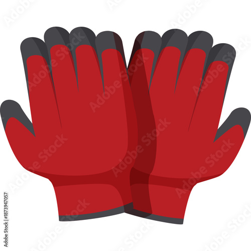 Red Work Gloves