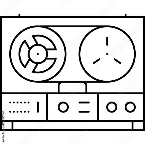 Reel-to-reel tape recorder icon