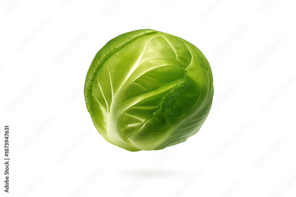 Fototapeta premium Fresh Brussels sprout on transparent background, healthy food concept
