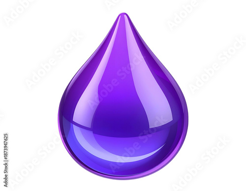 Wallpaper Mural Vivid purple teardrop with glossy finish, isolated on a black background Torontodigital.ca