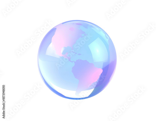 Wallpaper Mural Rendered globe with North/South America inside a glass sphere on black Torontodigital.ca