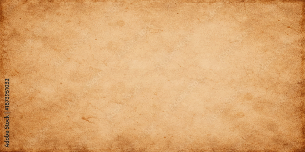Obraz premium A blank vintage parchment background featuring a stained brown grunge texture with a worn antique surface and aged yellow pattern for a retro aesthetic