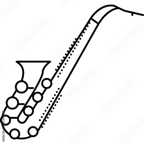 Saxophone Line Art Icon